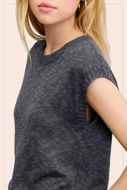 Picture of Loose Fit Slv Rib Knit Top